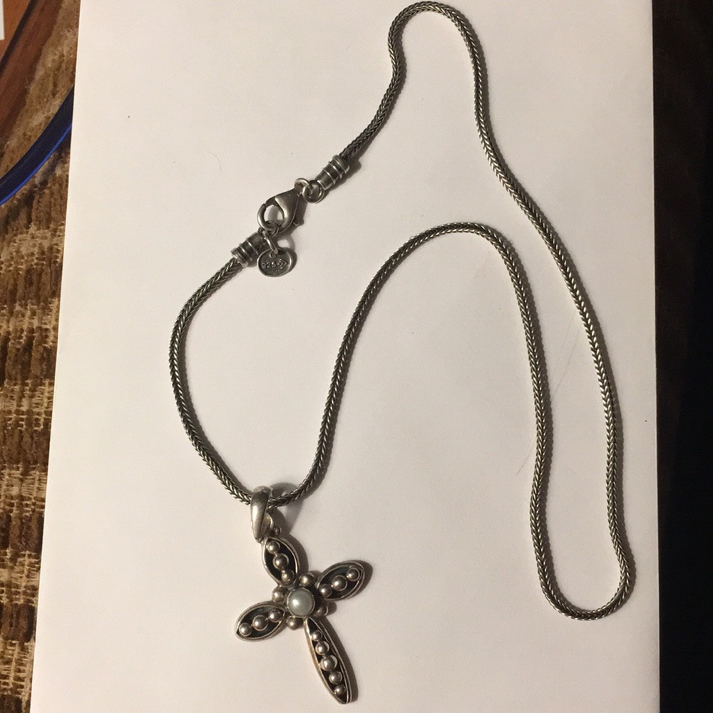 Silpada Credence Pearl Cross Necklace